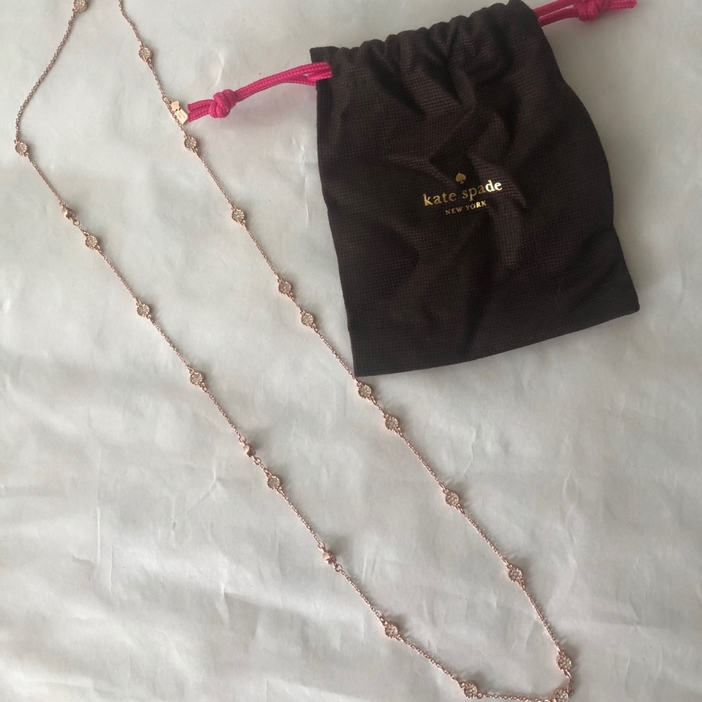 Kate spade Rose gold long necklace